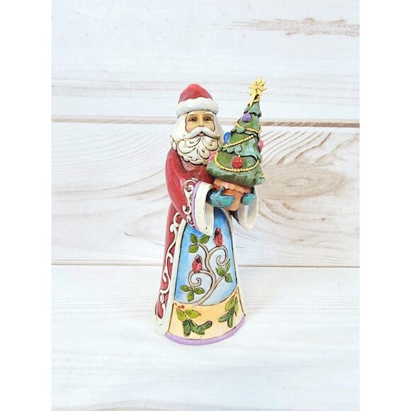 Jim Shore 10th Anniversary Santa Figurine Tis the Season To Celebrate 4027763 - Picture 1 of 10